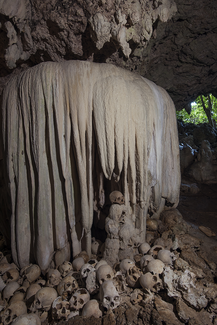 Traditional skull cave in Milne Bay