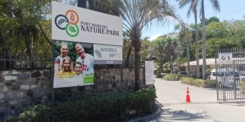 Entrance sign at Port Moresby Nature Park